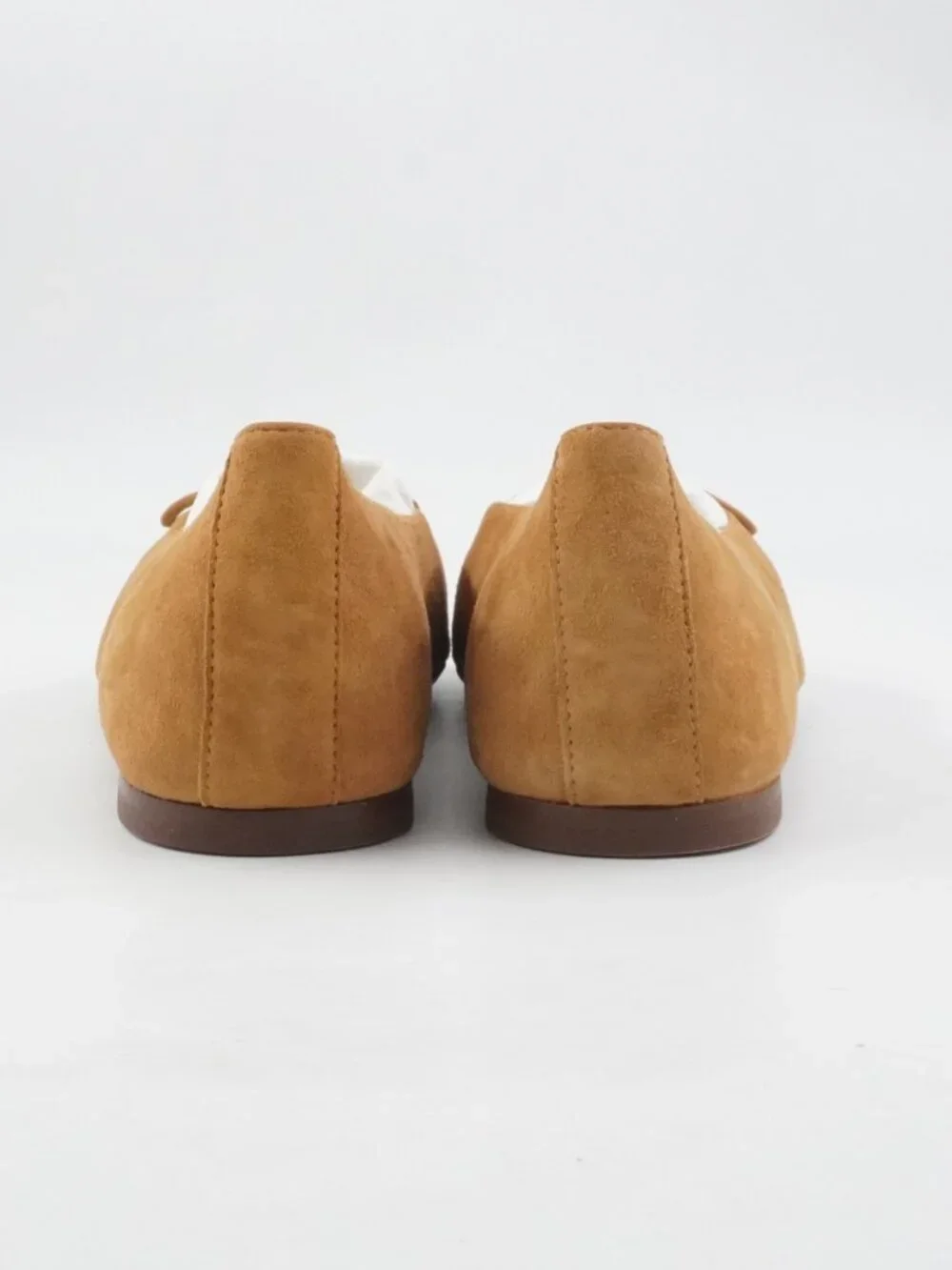 Sezane Agathe Low Ballerinas Ballet Flats in Hazelnut Suede Leather - US Size 11 - Picture 8 of 12